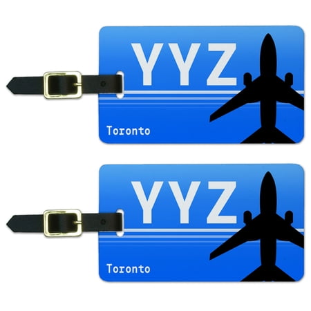 Graphics and More Toronto ON - International (YYZ) Airport Code Luggage Tag Set