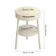 thumbnail image 3 of Mesita polifuncional moderna con cajón | Mesa de centro | Estantería de almacenamiento | Blanco Beige Verde | 35x35x52cm | Sala de estar Dormitorio Oficina | 1 pieza, 3 of 6