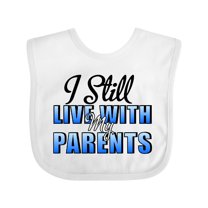 Inktastic I Still Live with My Parents Baby Funny Boys or Girls Baby Bib