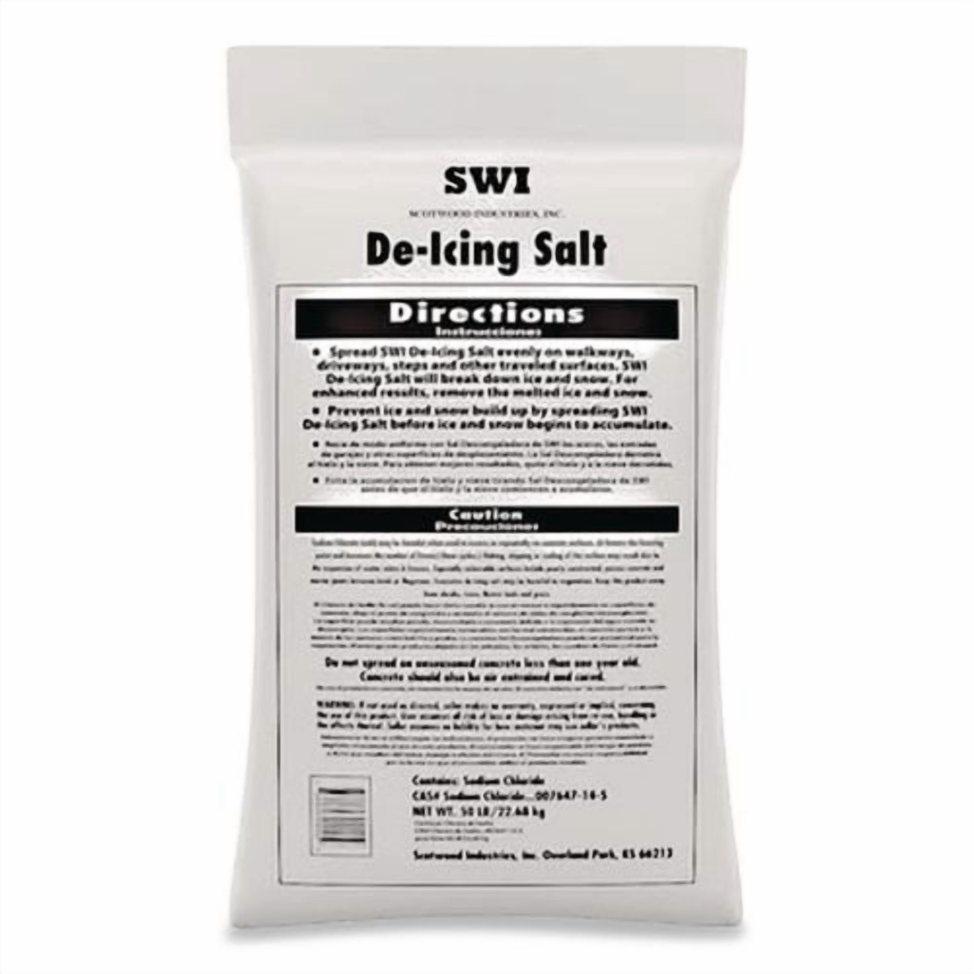Rock Salt De-Icing Salt, 50 lb Bag | Bundle of 5
