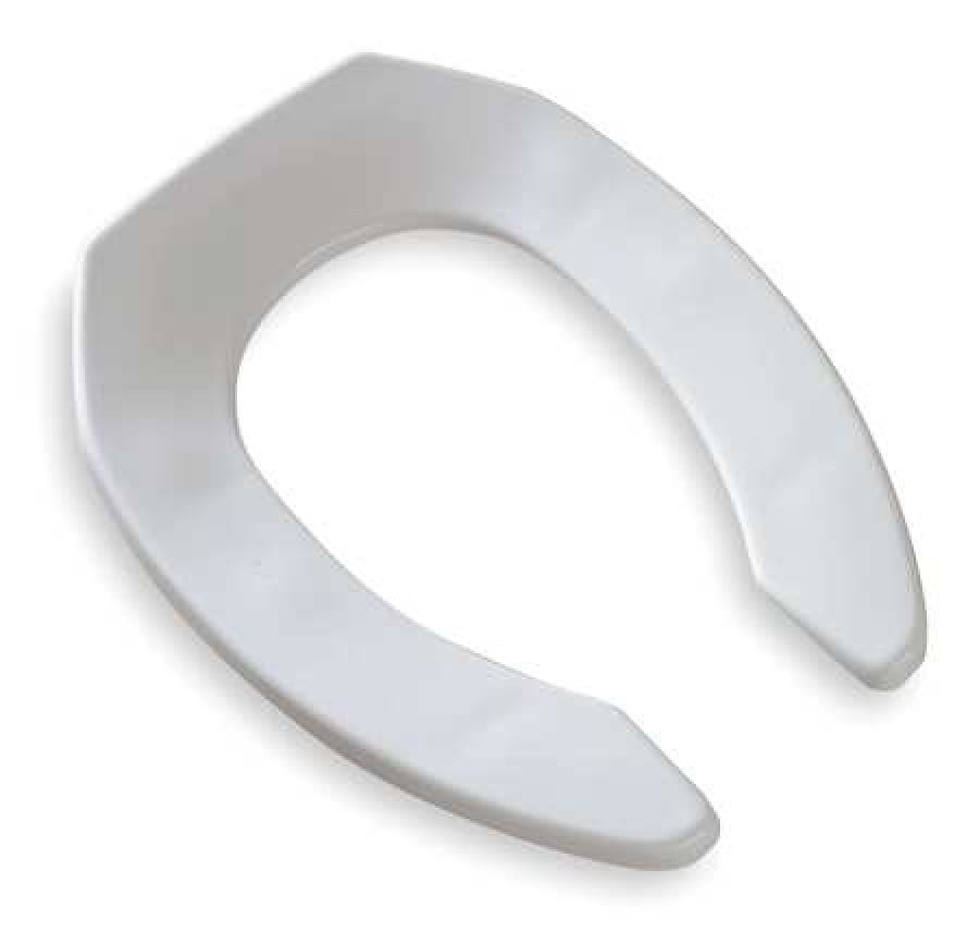 BEMIS 1955CT000 Toilet Seat, Without Cover, Plastic, Elongated, White