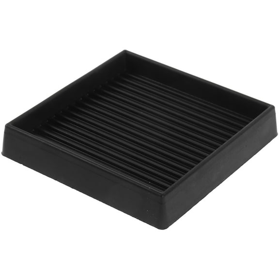 SEWCHICS Black Rubber Sofa Caster Cups with Wear-Resistant Furniture Leg Pads for Protecting Floors and Stability