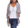 thumbnail image 1 of Chaqueta tipo kimono con estampado floral para mujer ZefeiWu 8390614328945, 1 of 1