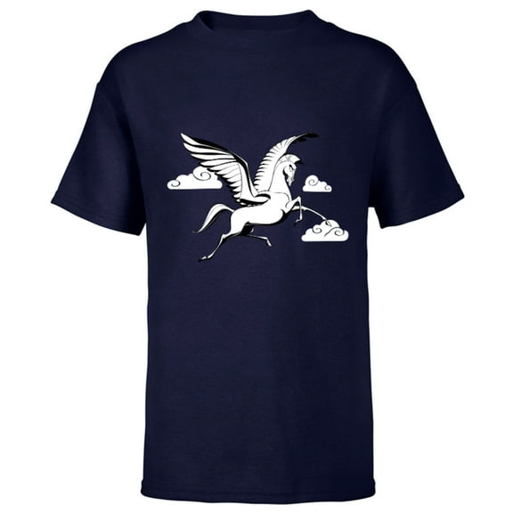 Disney Hercules Pegasus Winged Horse - Short Sleeve T-Shirt for Kids – Customized-Navy