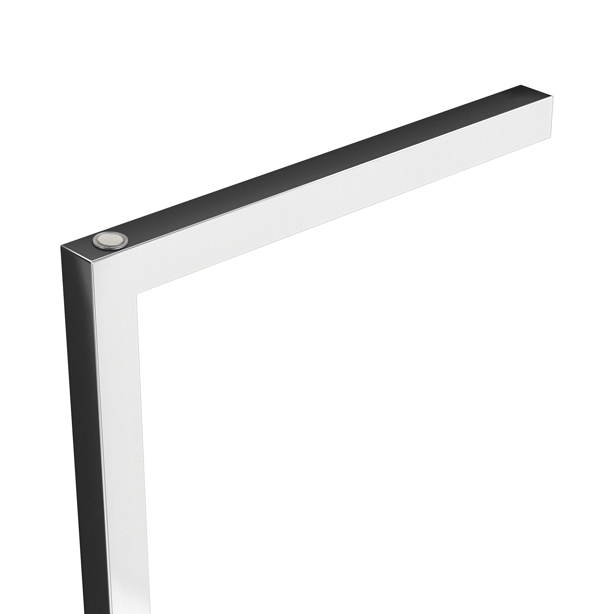 Evelyn&Zoe Malin 52" Modern Metal Floor Lamp with Polished Nickel Rectangle Metal Shade