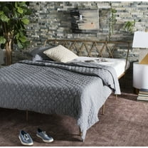 SAFAVIEH Gatsby Modern Glam Bed Frame, Queen, Gold
