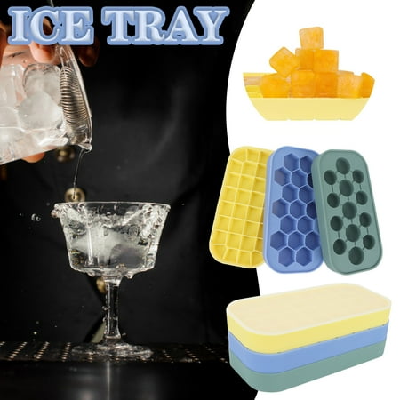 

Tiitstoy Food-grade Silicone Ice Tray Ice Mold Ice Box Stackable Tray with Lid