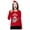 Red, variant on Tstars Merry Quarantine 2020 Santa Face Mask Ugly Christmas Women Long Sleeve T Shirt