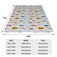 thumbnail image 3 of Cauagu Hello Pattern Flannel Bed Blankets,Fleece Blanket Comfortable Air Conditioning Blanket for Sofa Bed Travel Couch & Living Room -60"x50", 3 of 8
