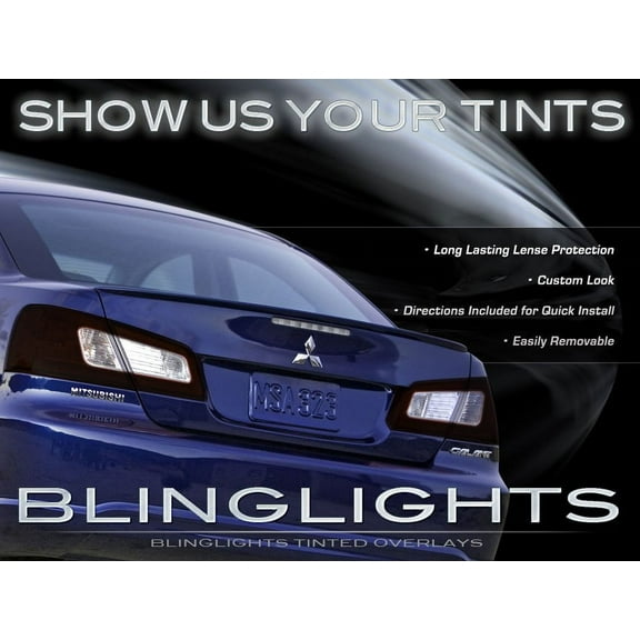 For Mitsubishi Galant Tinted Smoked Protection Overlays for Taillamps Taillights Tail Lamps Lights