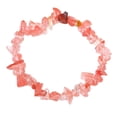 thumbnail image 4 of De Hebra De Irregular Cel Charms Brazalete Joyería Hecha Elegante Elástica Elástica Para Mujeres Regalos De Niñas Melon rojo Fernando Pulsera de cristal natural, 4 of 8