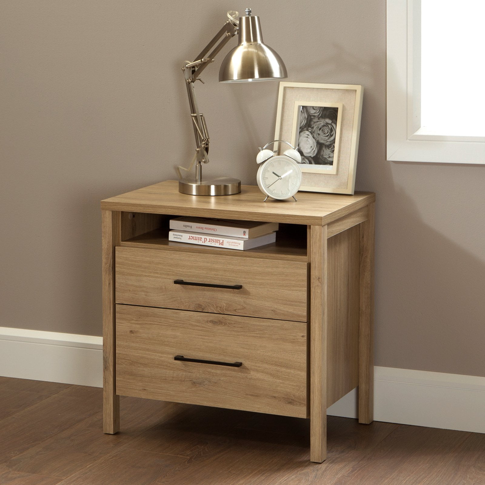 South Shore Gravity 2Drawer Nightstand, Multiple Finishes