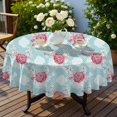 thumbnail image 4 of Pioneer Flower Floral Print Pattern Round Tablecloth 60 X 60 Inch, Wrinkle Resistant Wipeable Table Cloth for Kitchen Dining Picnic Patio Party, 4 of 6