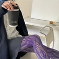 thumbnail image 5 of Yokua Womens Fishnet Stockings Rose Lace Tights Pantyhose Hollow out Patterned Tights, 5 of 20