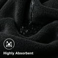 thumbnail image 4 of Simmore Pack of 4 Bath Towels 27 x 55 Inches, 100% Cotton, Quicker to Dry, Lightweight and Absorbent, Perfect for Bathroom, Black, 4 of 7