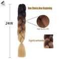 thumbnail image 2 of PULLIMORE 24 inch Braid Crochet Hair Extension Twist Kanekalon Synthetic Braiding Hair Jumbo Braiding - 5 Packs, 2 of 5