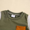 thumbnail image 4 of Toddler Baby Boy Clothes Boys Summer Outfits Short Sleeve Patchwork T-Shirt & Solid Shorts Set, 4 of 7
