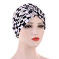 thumbnail image 2 of SPRING PARK Women Muslim Hijab Braid Hat Flower Leopard Printed Turban Headscarf Chemo Cap Headwrap, 2 of 5