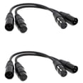 thumbnail image 1 of 2X Cable de Audio XLR Macho de 3 A XLR Hembra de 5 Y XLR Hembra de 3 A XLR Macho de 5 , para Micrófono DMX Luz de Escenario, 1 of 5