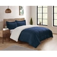 thumbnail image 1 of Reversible Mink & Berber Plush Sherpa Comforter Set, 1 of 3
