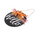 thumbnail image 2 of Letrero redondo de madera para puerta de casa de campo, decoración para colgar en la puerta delantera, para Halloween y Navidad, 2 of 8