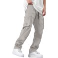 thumbnail image 6 of qucoqpe Cargo Pants for Men Fashion StretchJoggers Sports Pants Casual Multiple Pockets Outdoor Hiking Work Trousers, 6 of 7