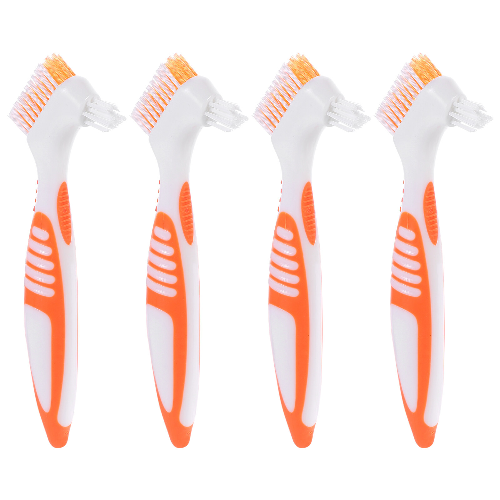 Denture brushes 4 Pcs 1 Set Portable Denture Cleaning Brushes Double