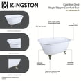 thumbnail image 6 of Aqua Eden VCTND4828NT5 48-Inch Cast Iron Oval Single Slipper Clawfoot Tub (No Faucet Drillings) in White/Oil Rubbed Bronze, 6 of 7