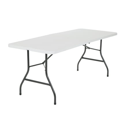Cosco 6 Foot Centerfold Folding Table, White (Best Folding Card Table)
