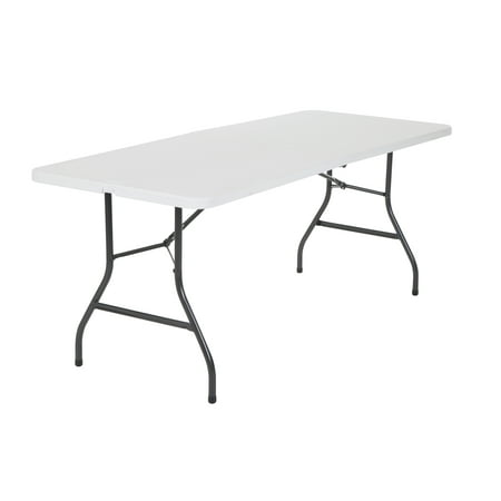 Cosco 6 Foot Centerfold Folding Table, White (Best Card Table And Chairs)