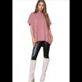 thumbnail image 2 of Suéter Holgado de Corta con Hombros Caídos para Mujer, Color Rosa, Talla M, 2 of 9