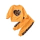thumbnail image 1 of Odeerbi 6M-5Y Niños Niñas San Valentín Trajes Sudadera Leopardo Algodón Manga Larga Sudadera Pantalones Dos Piezas Conjunto Bordado, 1 of 4