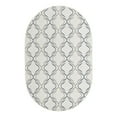thumbnail image 3 of Unique Loom Outdoor Trellis Collection Area Rug - Parmaklik (5' 3" x 8' Oval Ivory/Navy Blue), 3 of 7