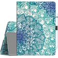 thumbnail image 1 of Fintie Case for iPad Pro 9.7, Premium Vegan Leather Folio [Slim Fit] Standing Smart Protective Cover with Auto Sleep/Wake Feature for iPad Pro 9.7 Inch 2016 Release Tablet, Emerald Illusions, 1 of 2