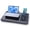 Black, variant on Coliware Lap Desk, 21.6 inch Laptop Desk with Dual Cushion Device Ledge Mouse Pad Phone - Wood Grain