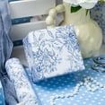thumbnail image 2 of Blue and White Porcelain Flower Wrapping Paper, Reversible Dot Design Gift Wrap for Baby Shower, Birthday, Valentines, Mothers day, Graduation, Wedding, Fathers Christmas (17 Inch X 32.8 Feet), 2 of 4