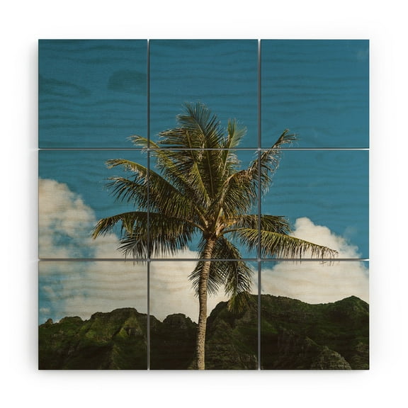 Society6 Bethany Young Photography Hawaiian Palm Wood Wall Mural 3' x 3'