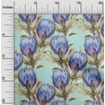 thumbnail image 2 of oneOone Polyester Spandex Sky Blue Fabric Leaves & Clover Quilting Supplies Print Sewing Fabric By The Yard 56 Inch Wide, 2 of 6