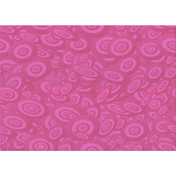 Ahgly Company Machine Washable Indoor Rectangle Transitional Deep Pink Area Rugs, 5' x 8'