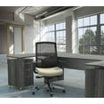 thumbnail image 2 of Mayline Medina Curved Desk Return With Pedestal (Left) in Gray Steel, 2 of 2