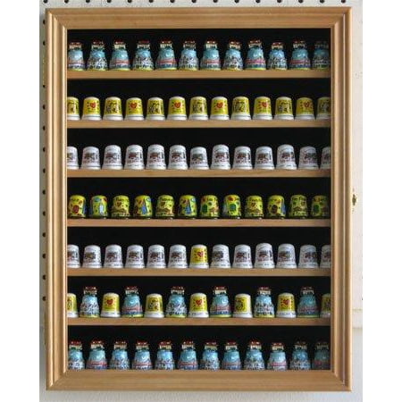 91 Thimble Display Case Shadow Box Wall Cabinet With Glass Door Tc91 Oa