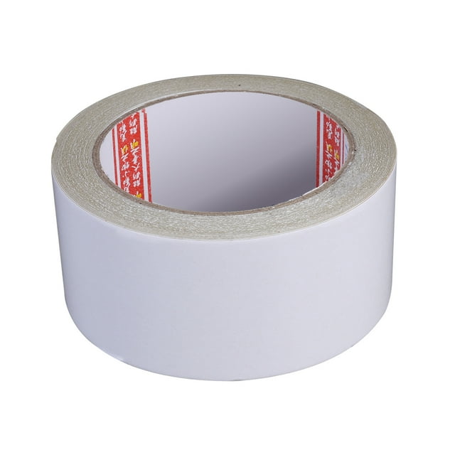 RUNROTOO White Double Sided Carpet Tape for Rugs and Mats with Strong Adhesion and Easy Residue Free Removal