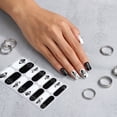 thumbnail image 3 of 16PCS Medium Halloween Luminous Press On Nails, Glow in The Dark Fake Nails with Skull Spider Web Ghost Pumpkin Prints, Glossy Spooky Reusable Artificial False Nail Tips for Women Halloween Party, 3 of 7