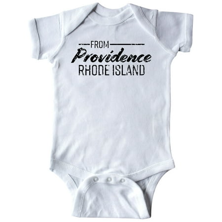 

Inktastic From Providence Rhode Island in Black Distressed Text Gift Baby Boy or Baby Girl Bodysuit