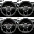 thumbnail image 3 of Universal Cowhide Suede Steering Wheel Cover, Breathable 14.96" Car Steering Wrap Accessory, 3 of 5