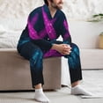 thumbnail image 7 of Hirioo Two Human Hands are Holds Pink Ribbon Awareness for Men's Pajama Sets 2 Piece Pjs Men's Long-Sleeved Pajama Set Button Down Sleepwear,S-XXL-Large, 7 of 7