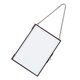 thumbnail image 1 of Marco de fotos de vidrio colgante, clip para muestras, marco de fotos decorativo, soporte para muestras, marcos de fotos colgantes, decoración de pared (negro), 1 of 6