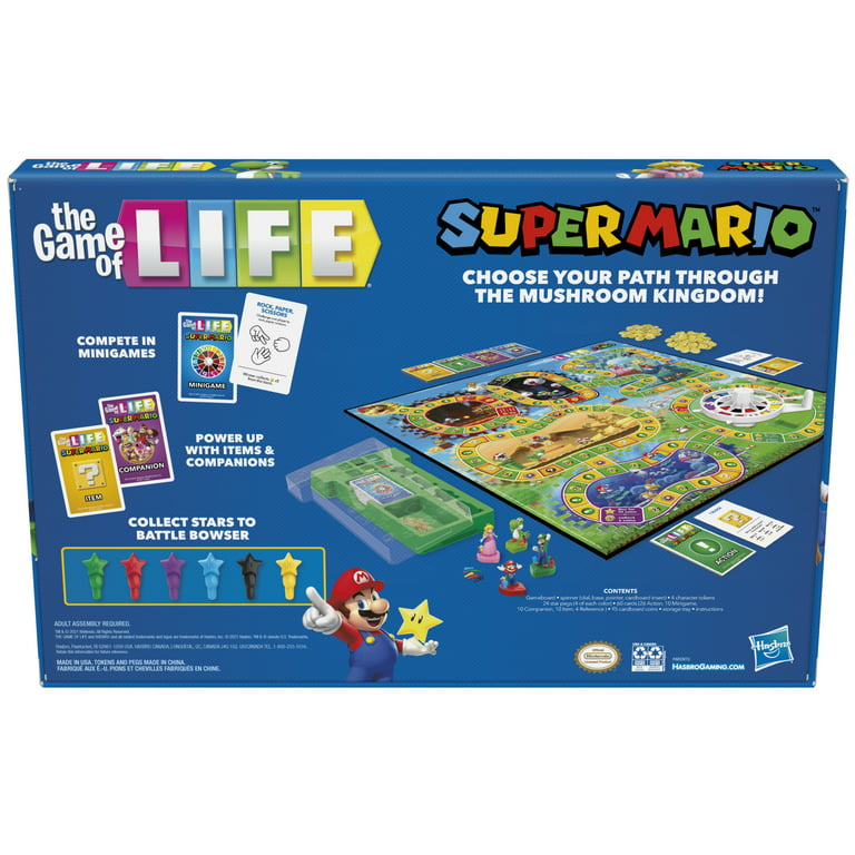 The Game of Life: Super Mario Edition Board Game for Kids Ages 8 and Up -  Hasbro Games