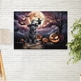 thumbnail image 2 of Spooky Halloween Night Witch Newfoundland Glowing Pumpkins Horizontal Matte Canvas Poster Newfie Dog Lover Gifts Wall Art Home Decor - 12015, 2 of 5