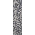 thumbnail image 3 of Nourison Calabas Indoor/Outdoor Modern Botanical Slate/Cream 2'2" x 7'6" Area Rug, (8' Runner), 3 of 10